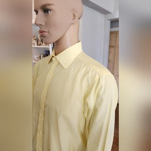 Turnbull & Asser Yellow Long Sleeve Button Down Dress Shirt
